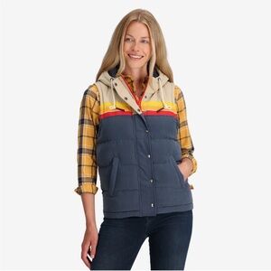 Yo Colorado Epic Fader Puffer Vest Unisex Hooded Size Medium NEW